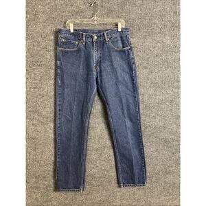 Levi's Mens 505 Straight Fit Jeans Size 33 Blue Medium Wash Cotton Mid Rise